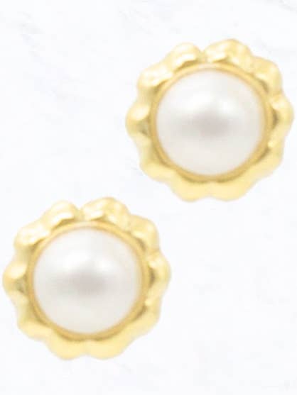 Pearl Flower Earrings for wholesale by Suzie Q USA
