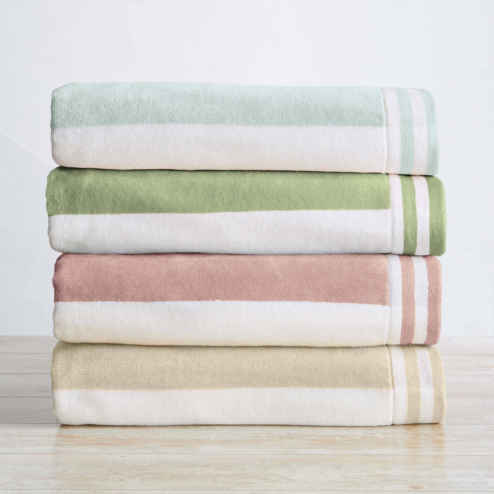 BH Collective - Wholesale Beach Towel - Beach Towels - 100% Cotton, 4pk Cabana Towels22