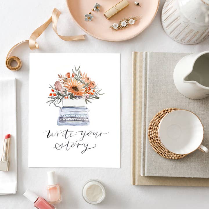 Write Your Story / Typewriter 8 x 10 Print for wholesale by Fox and Wild