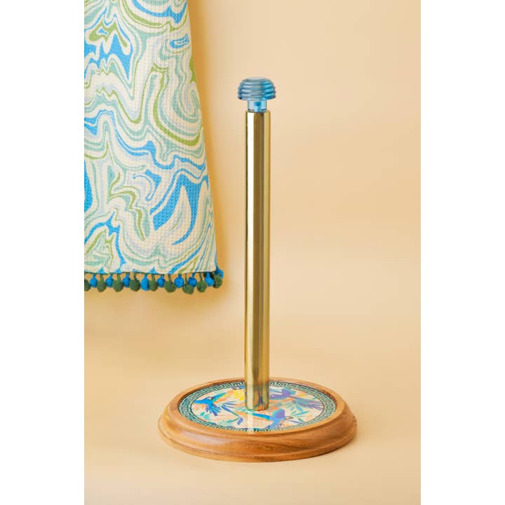 Tropical Aviary Enamel Paper Towel Holder for wholesale by Tiramisu
