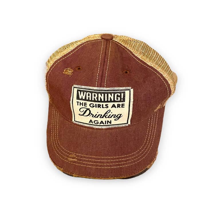 Wholesale Warning The Girls Are Drinking Again Trucker Baseball Cap for  your store - Faire