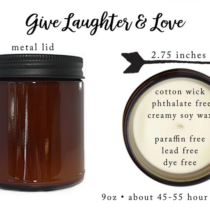 Give Laughter and Love - Wholesale Jar/Filled Candle - Serenity by Jan...Smells Like That One Night!..Grey1