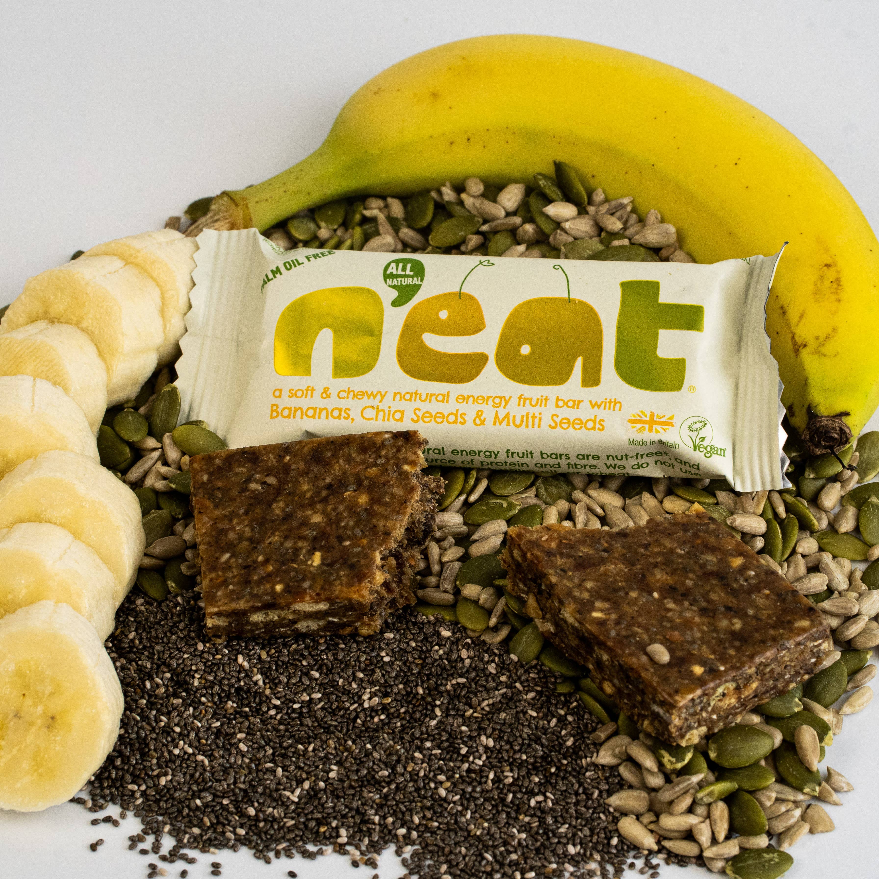 Jenks Brands Limited – wholesale Snack bar – N'eat Natural Energy Bananas & Chia Seeds Bars 16x45g1