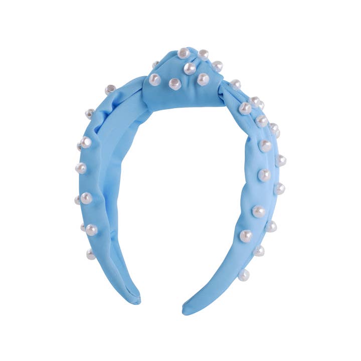 Lilly Pulitzer by Lifeguard Press - Wholesale Fashion Headband - Women's - Embellished Slim Knot Headband, Hydra Blue