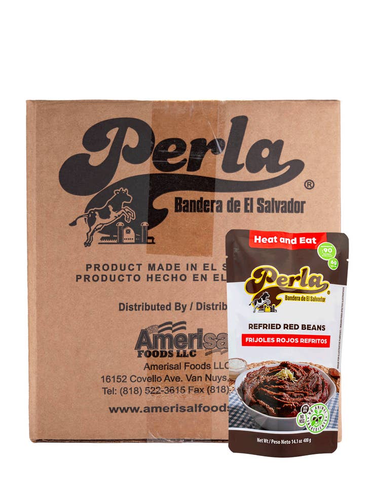 Perla Haricots Rouges Refrits (Frijoles Rojos Refritos) 14 oz, Caisse de 20 pour la vente par Amerisal Foods