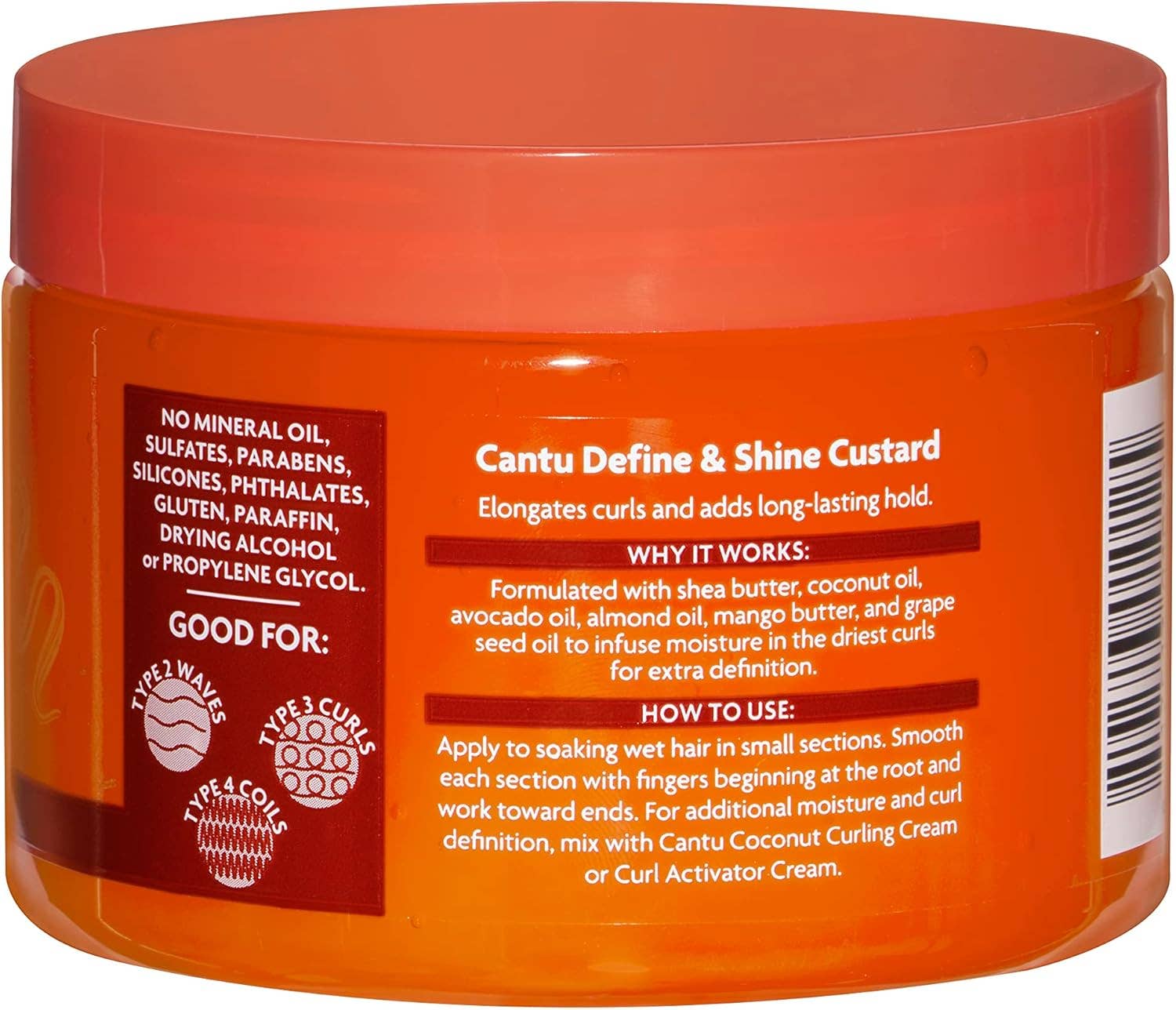 mOrganics Beauty – wholesale Hair styling gel/mousse – Cantu Shea Butter Define & Shine Custard 340g1
