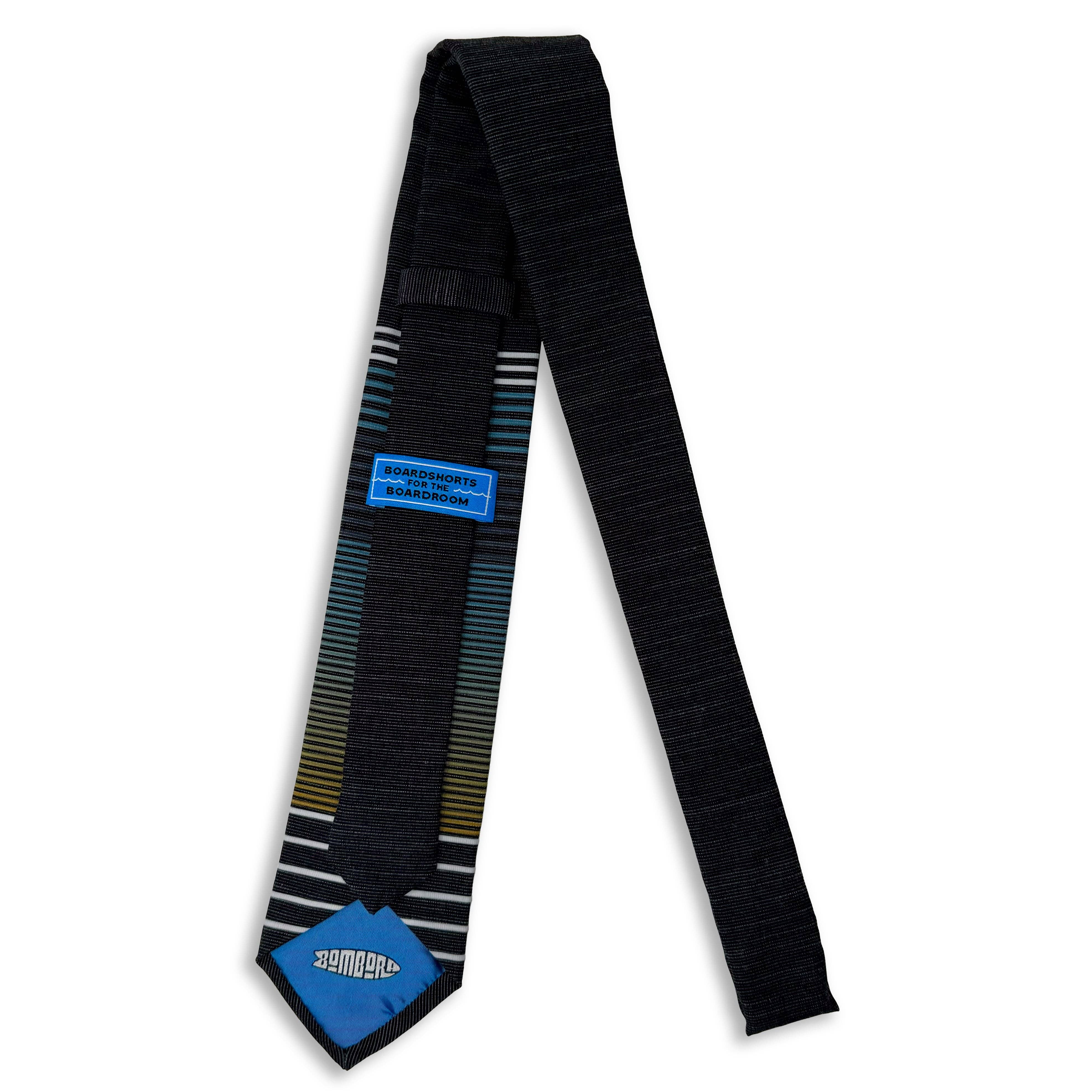 Bombora Ties - Wholesale Necktie - Men's - Sunset Stripes (green)2