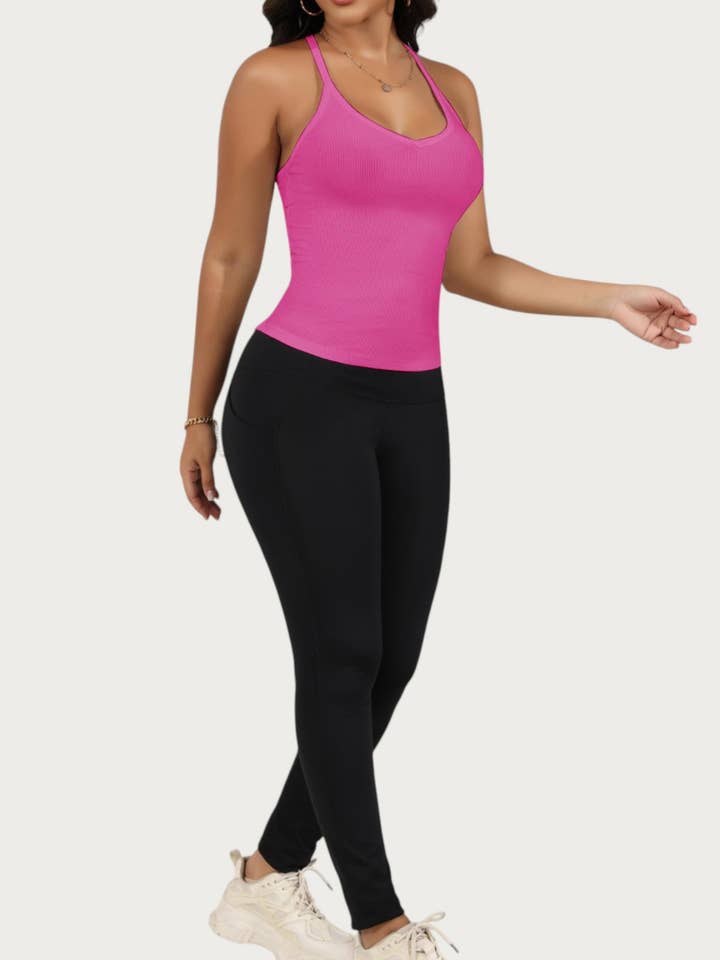 Anna Kaci Wholesale - Wholesale Tank Top - Women's - Women's V-Neck Tank Top with Spaghetti Straps33