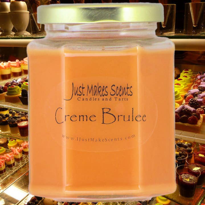 Creme Brulee Scented Candle for wholesale by Just Makes Scents Candles and Gifts LLC