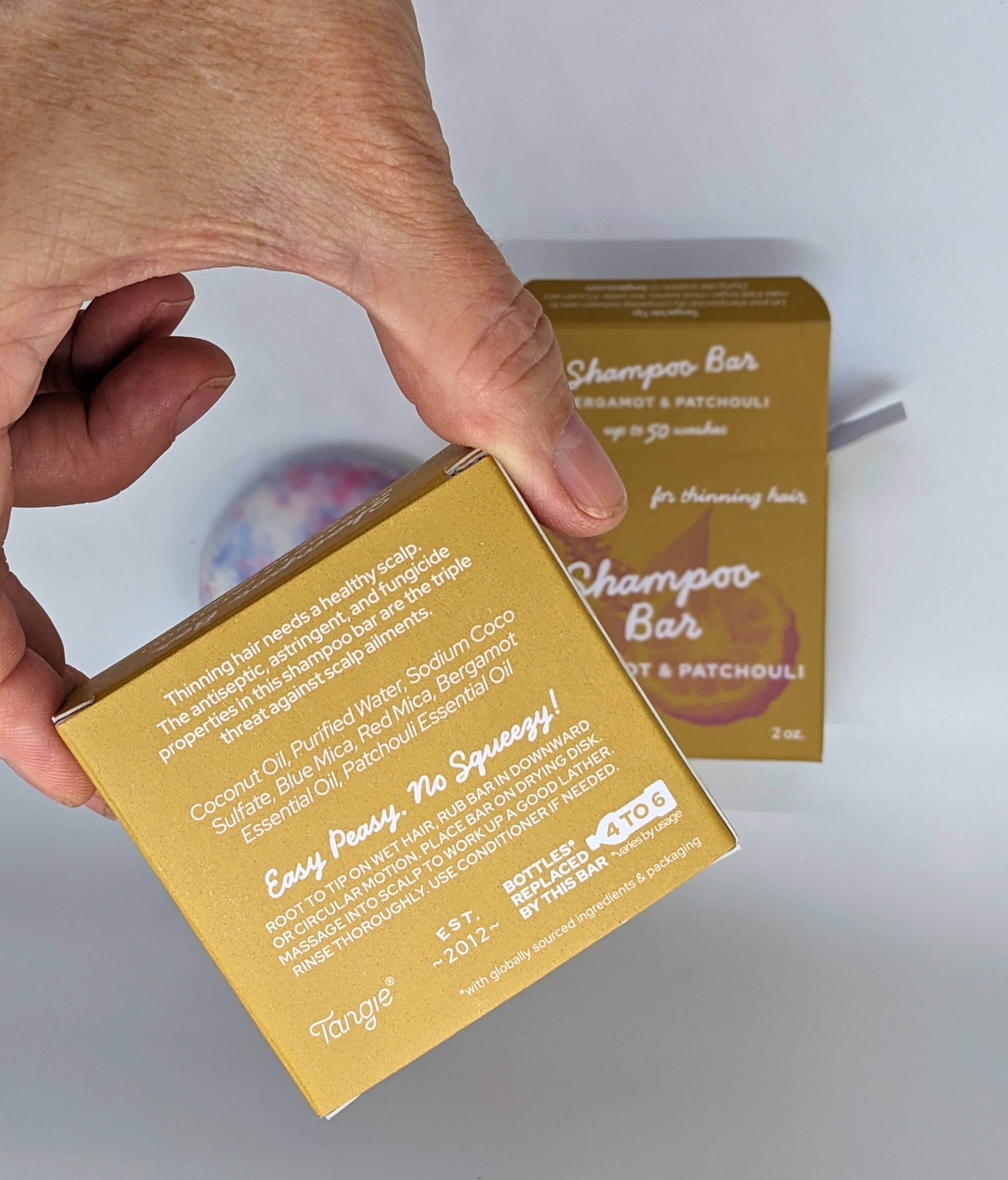 Tangie LLC - Vente Disques de shampoing/shampoings solides - Shampoing Solide Tangie Bergamote Patchouli – Végan, Primé1