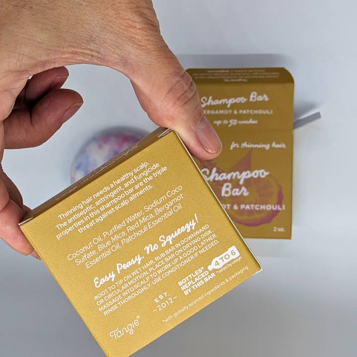 Tangie LLC - Vente Disques de shampoing/shampoings solides - Shampoing Solide Tangie Bergamote Patchouli – Végan, Primé1