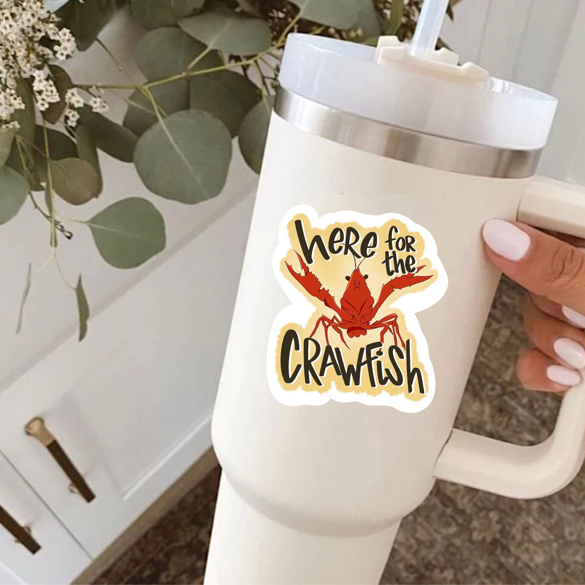 on the Bayou - Wholesale Sticker - here for the crawfish waterproof sticker