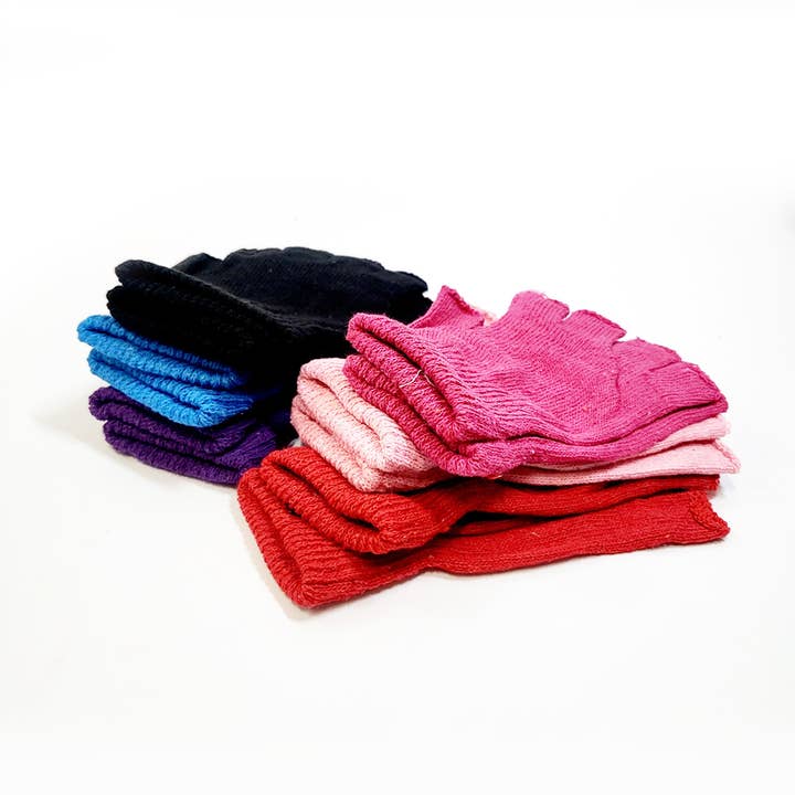 Assorted Color Adult Unisex Fingerless Gloves for wholesale on Faire5