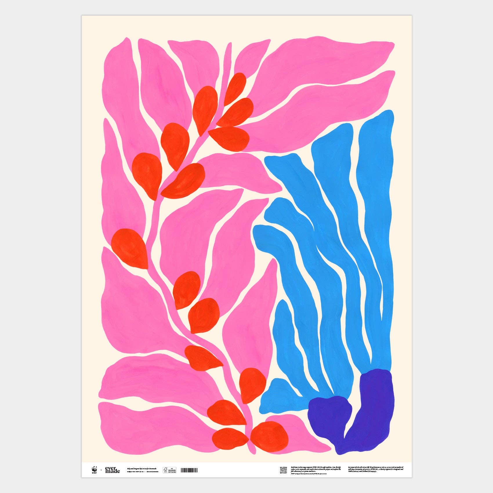 Evermade - Wholesale Flat Wrap - Kelp and Seagrass Gift Wrap by Liv Lee x WWF2