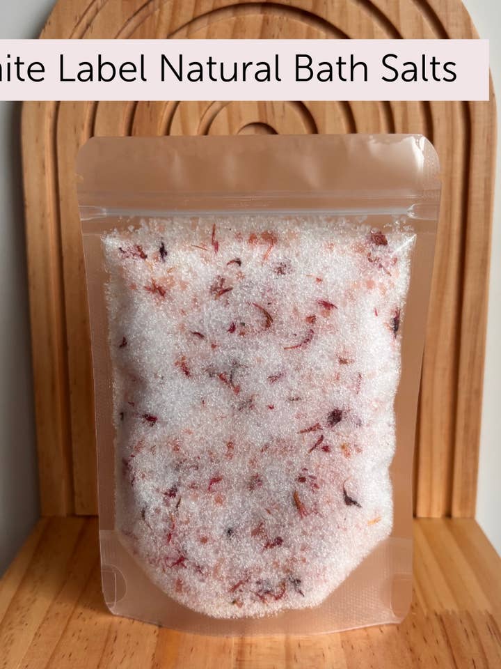 White-Label-Naturbadesalze Eukalyptus & Lavendel für den Großhandel von Wild Rising Skincare