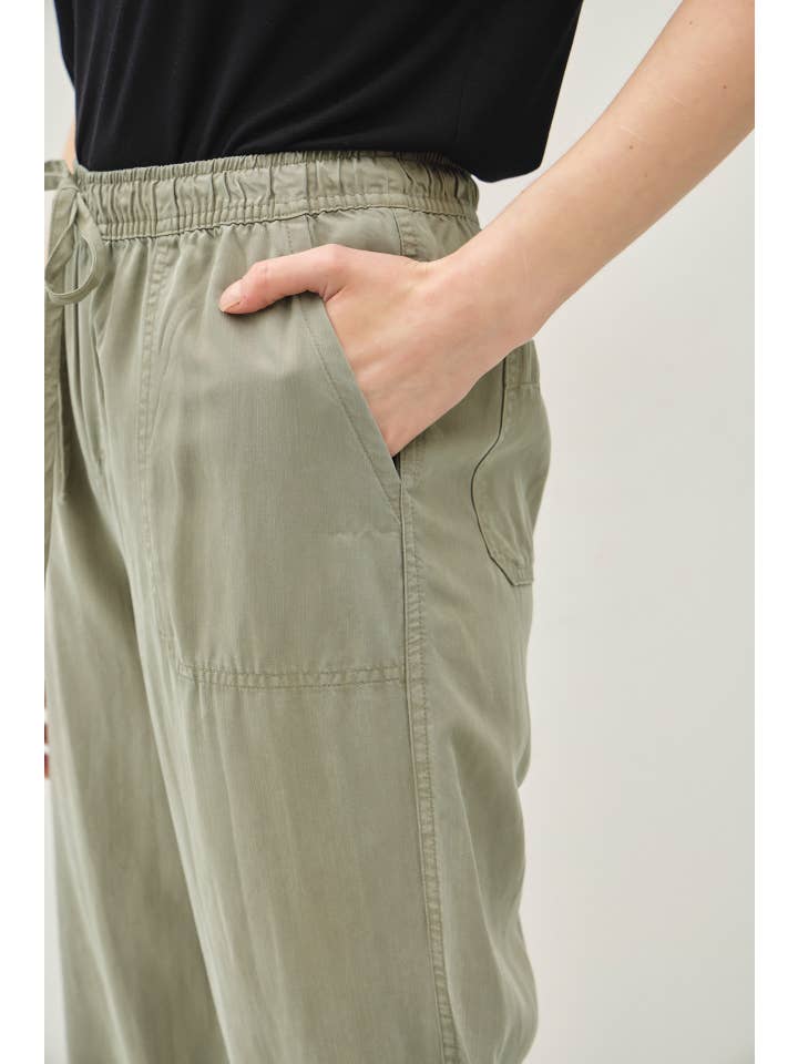 Be Cool - Wholesale Pants - Women's - TENCEL DRAWSTRING WIDE LEG PANTS
