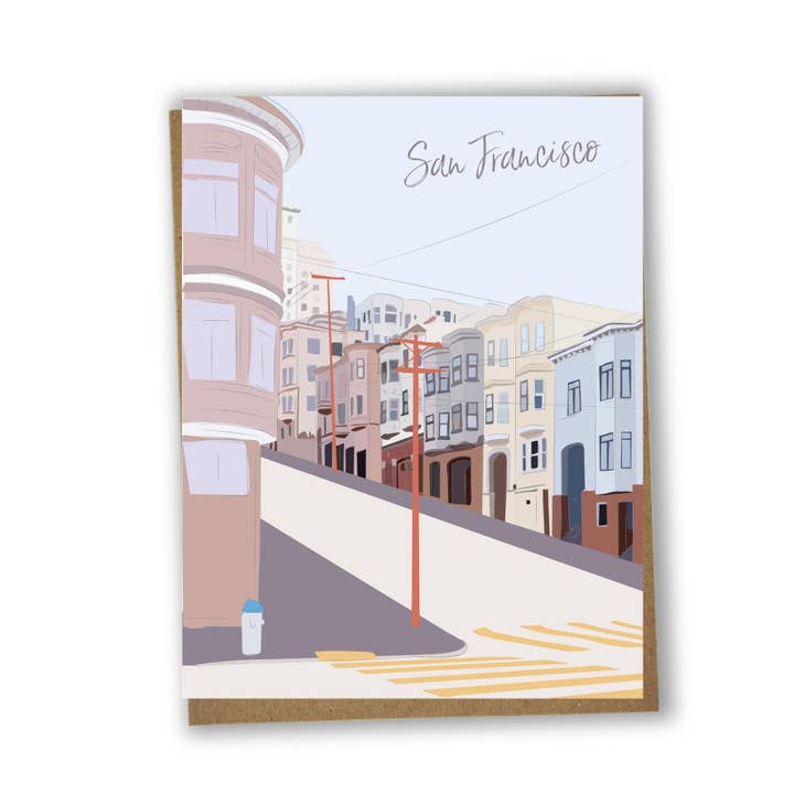 Cities - San Francisco travel card for wholesale by Lili Graffiti