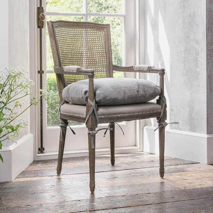 Marlborough Carver Dining Chair with Rock Grey Cushion for wholesale by One World