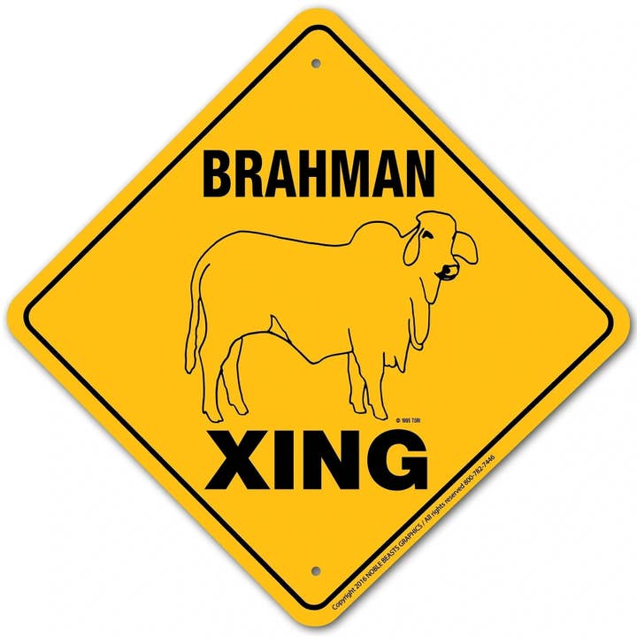 Brahman Xing Sign Aluminum 12 in X 12 in #20710 for wholesale by Smart Horse Gear