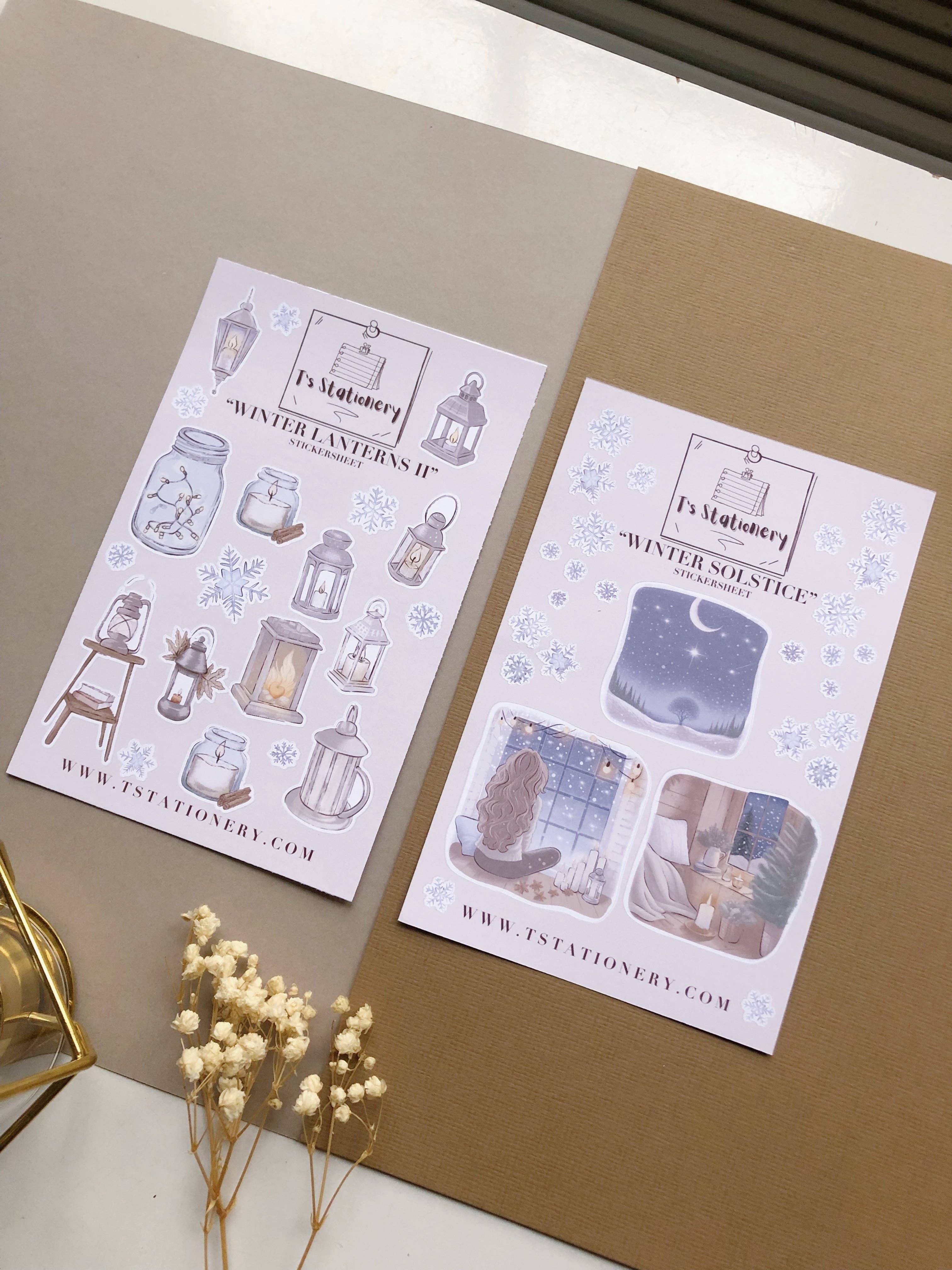 T's Stationery - Vente Autocollant - Lot de 10 autocollants « Forêt d'hiver »2