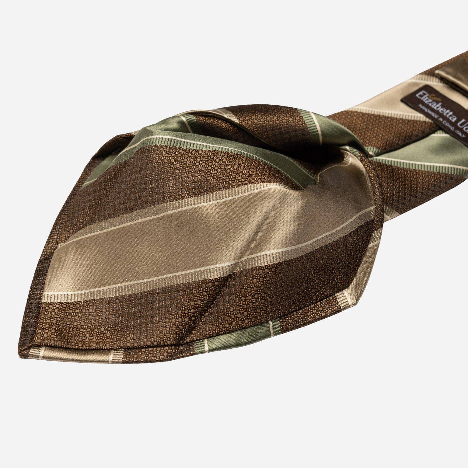 Elizabetta Made in Italy USA – wholesale Necktie – Men’s – Ferrari - Silk Jacquard Tie - Green and Brown7