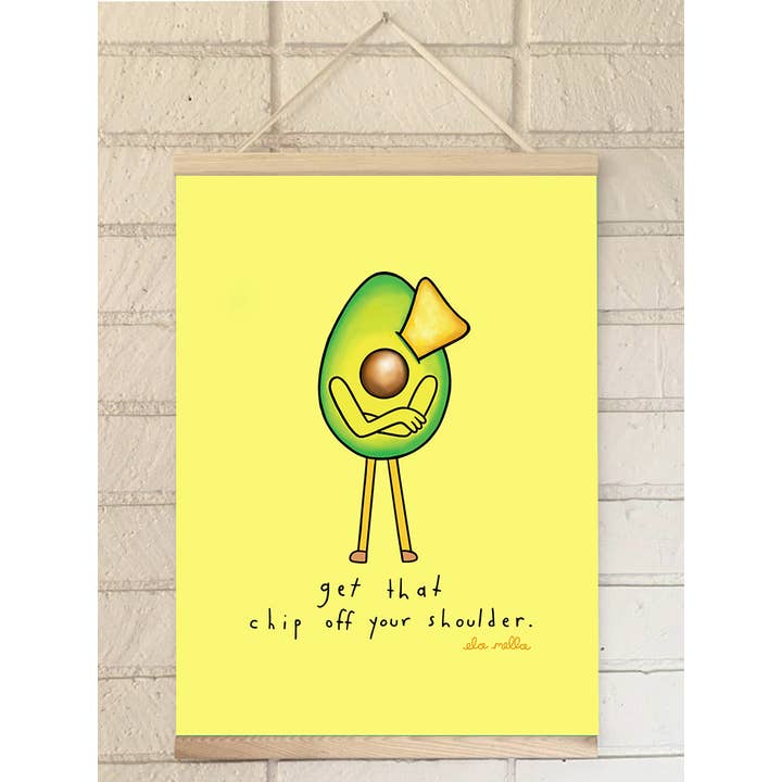 Get Tat Chip hors de votre épaule - Impressions sur toile suspendues pour la vente par Ela Mella