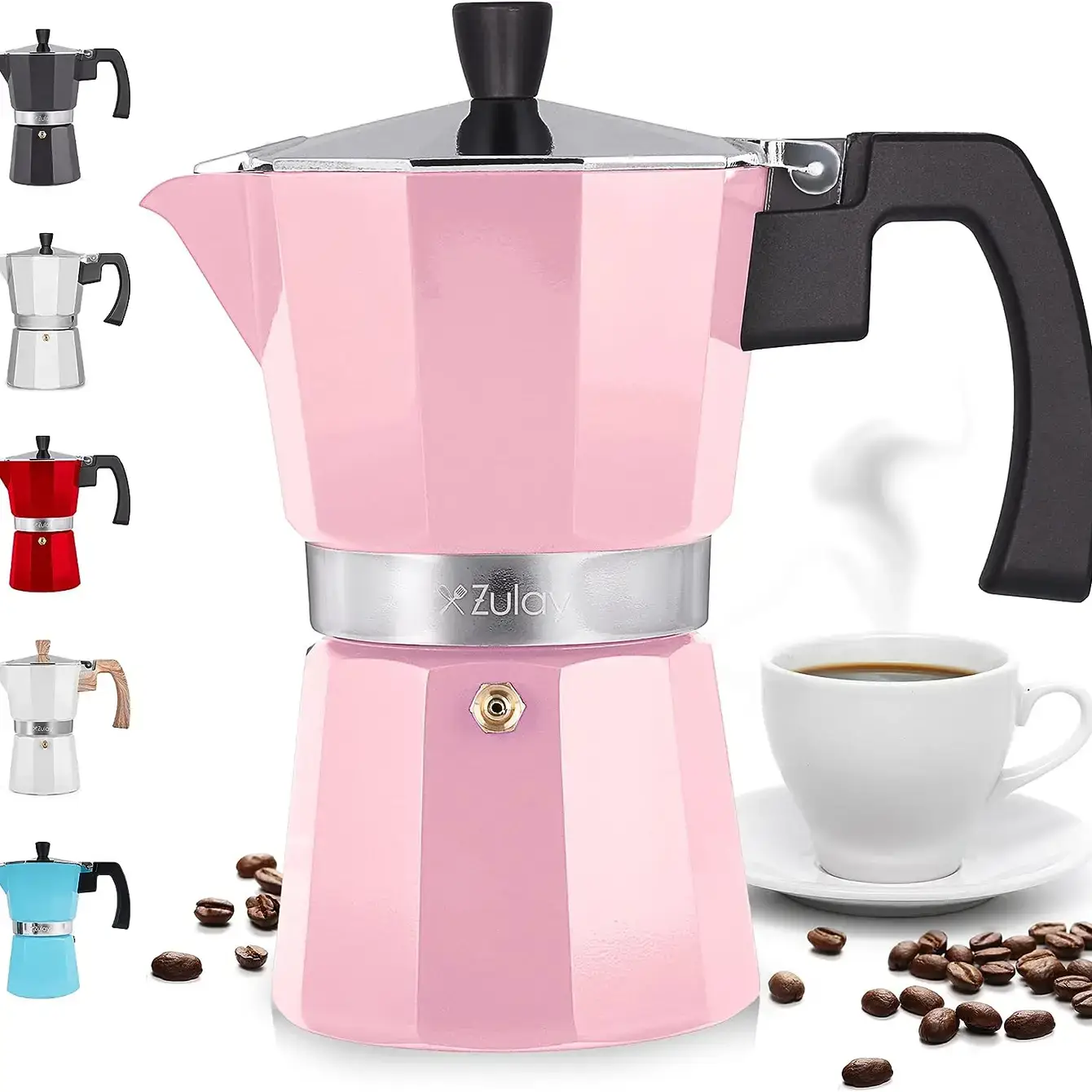 Zulay Kitchen - Wholesale Espresso Maker - Stovetop Espresso Cup Moka Pot - 5 Cup28