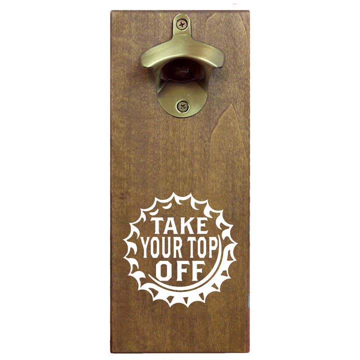 Wall Mounted Bottle Opener - Tops Off for wholesale by Torched Products