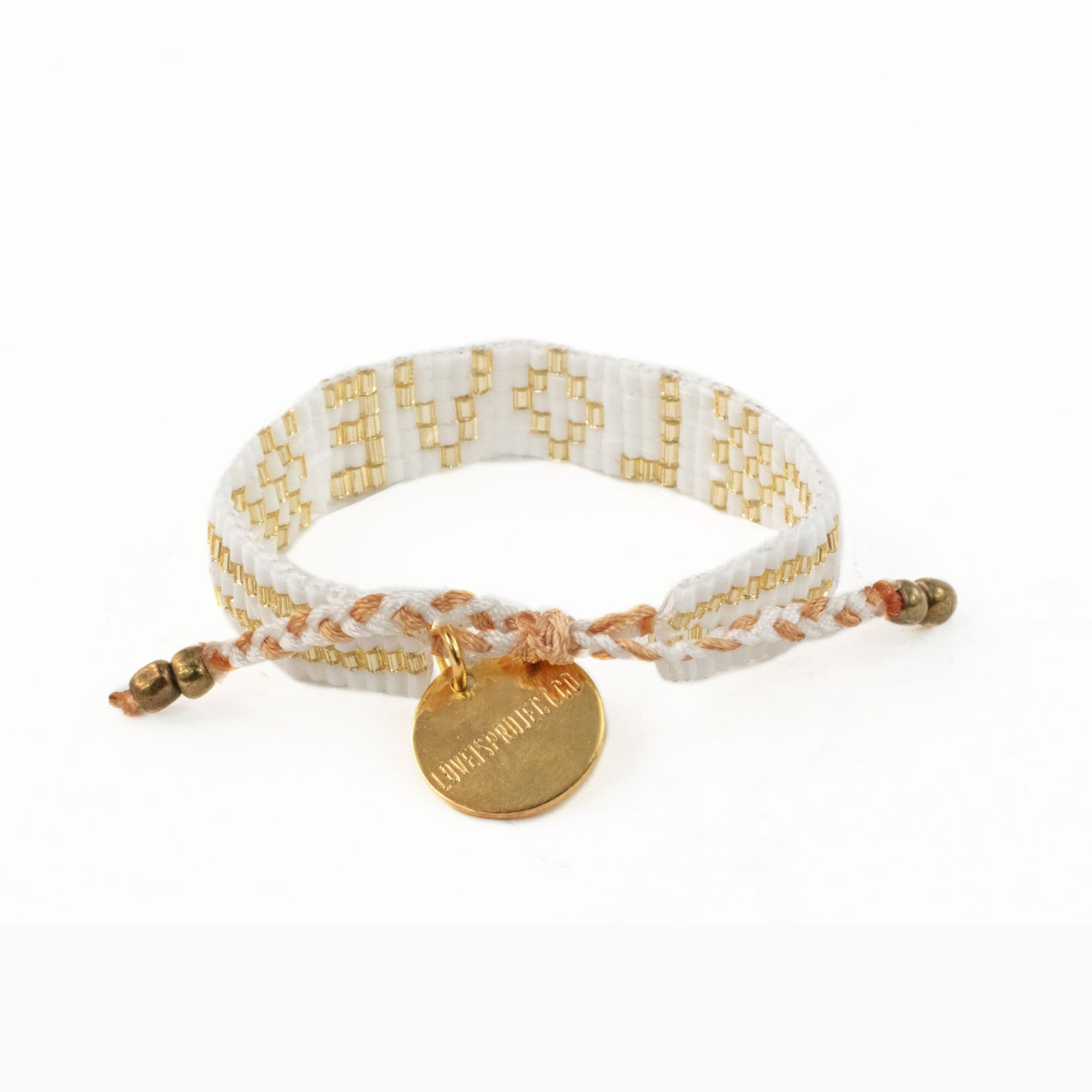 Love Is Project - Vente Bracelet de perles – enfant - Bracelet de perles de graines pour enfant - Blanc3