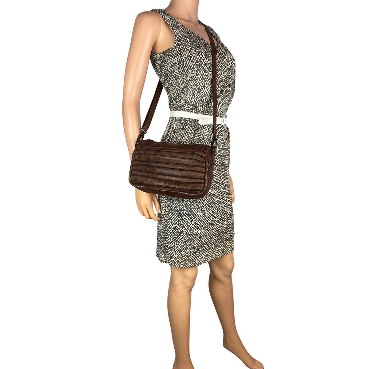 Arrigo - Wholesale Crossbody Bag - Women's - Arrigo Ladies Crossbody Shoulder Bag Washed Leather13