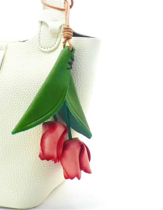 Sook Stainable - Wholesale Shoulder Bag - Women's - Grain Leather Handmade Tulip Bag Charms Key Holder5