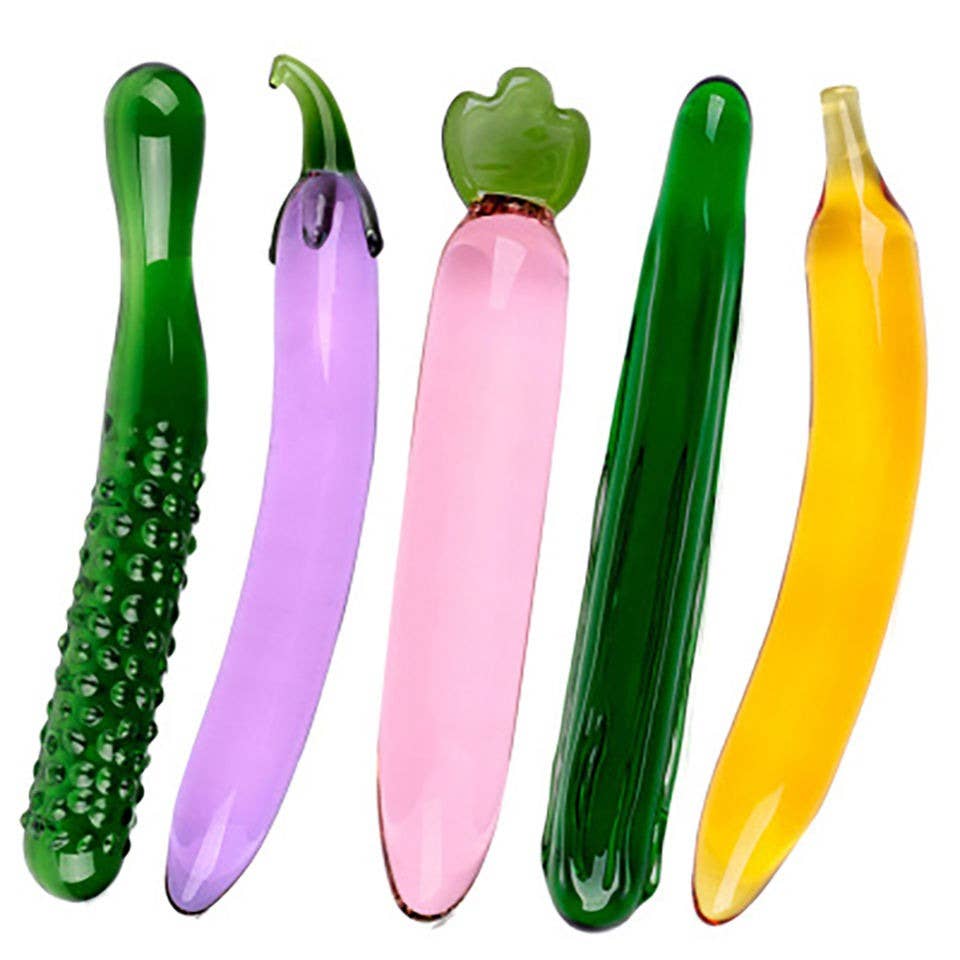 VIGOR - Venta al por mayor Juguetes eróticos - Dildo de cristal con diseño vegetal para diversión (paquete de 10)0