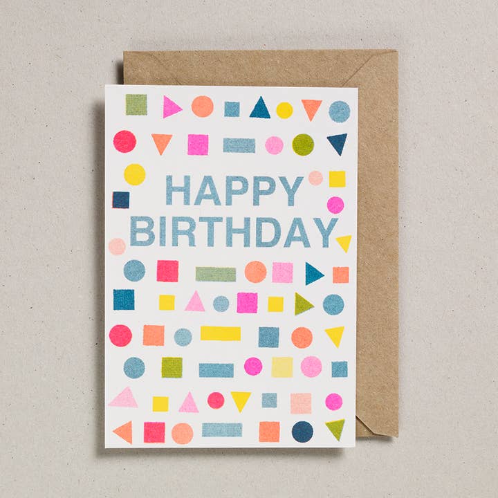 Riso Shapes - Pack of 6 - Happy Birthday Mix for wholesale by Petra Boase Ltd (US Duties Paid)