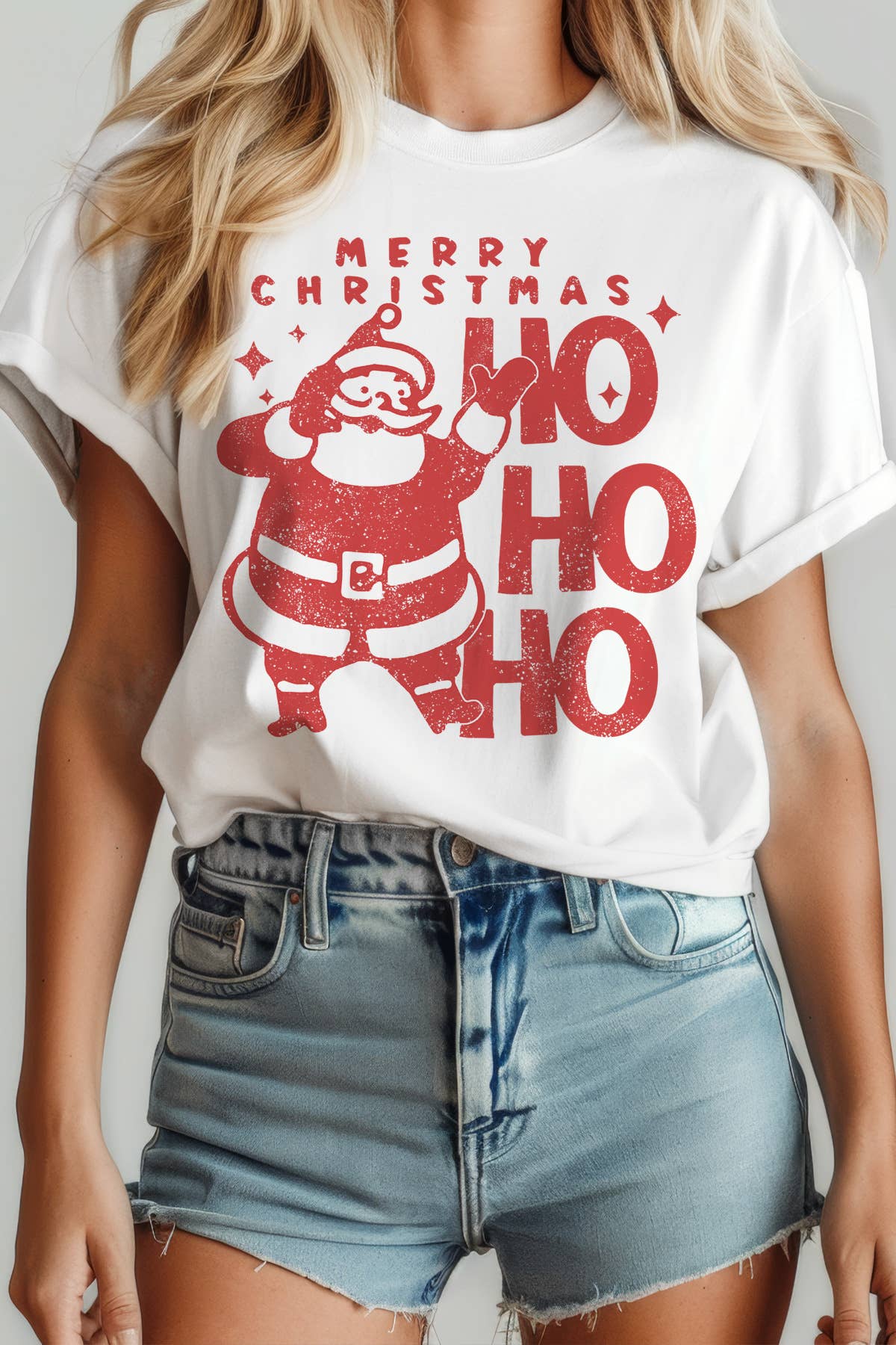 BouTeeQue Closet - Wholesale T-shirt met print - Dames - BT2241 T MERRY CHRISTMAS HO HO T-shirt met korte mouwen2