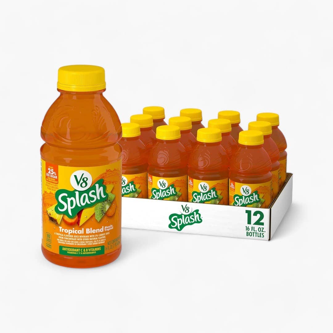 L&F Universal Goods - Venta al por mayor Zumos de fruta - V8 Splash Mezcla Tropical 12/16 Oz