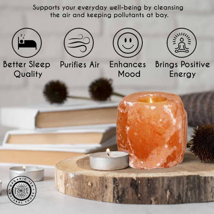 PRIDE INDIA BRANDS - Wholesale Candle Holder - Himalayan Pink Salt Tea Light Holder by Pride of India