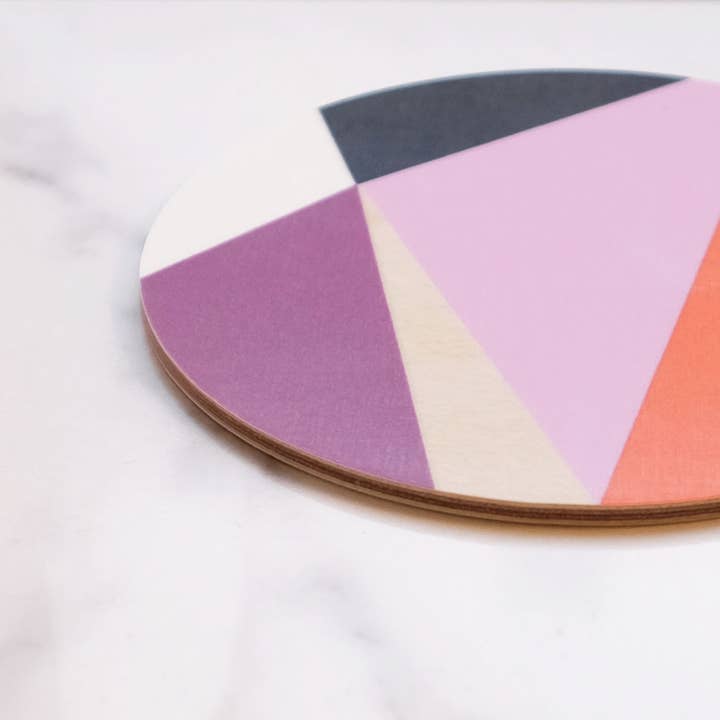 Hippstory - Wholesale Coasters - Geo Purple Coaster - Letter E2