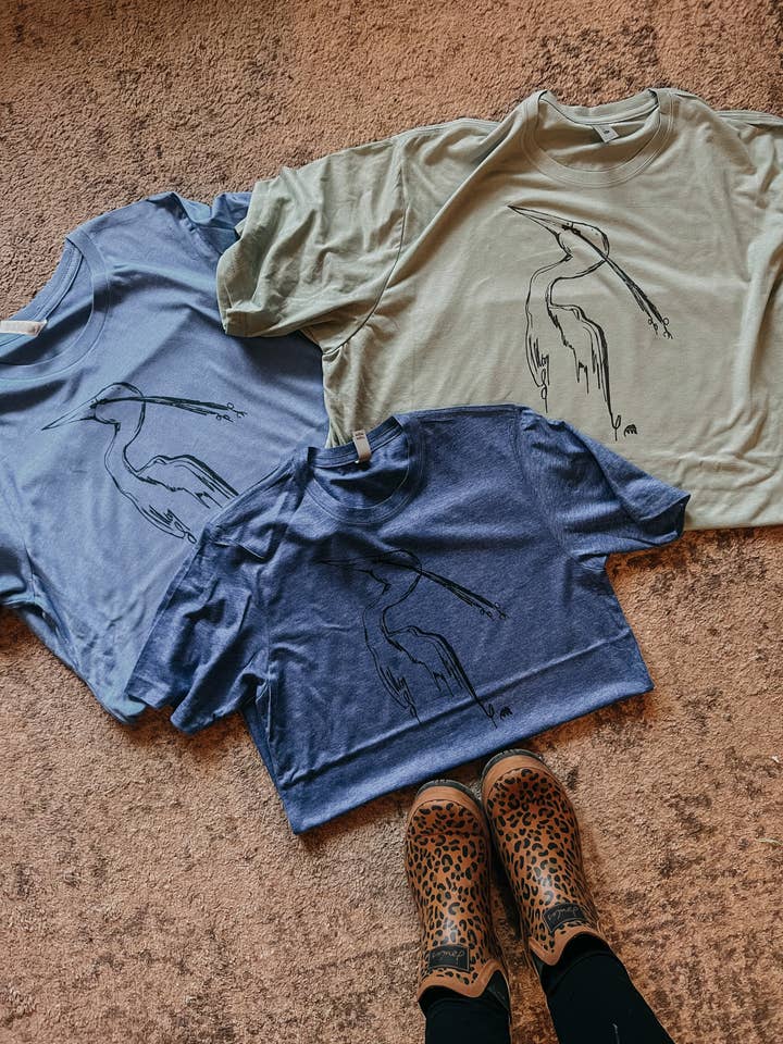 BleuBoy Heron Tee for wholesale by The Messy Armadillo