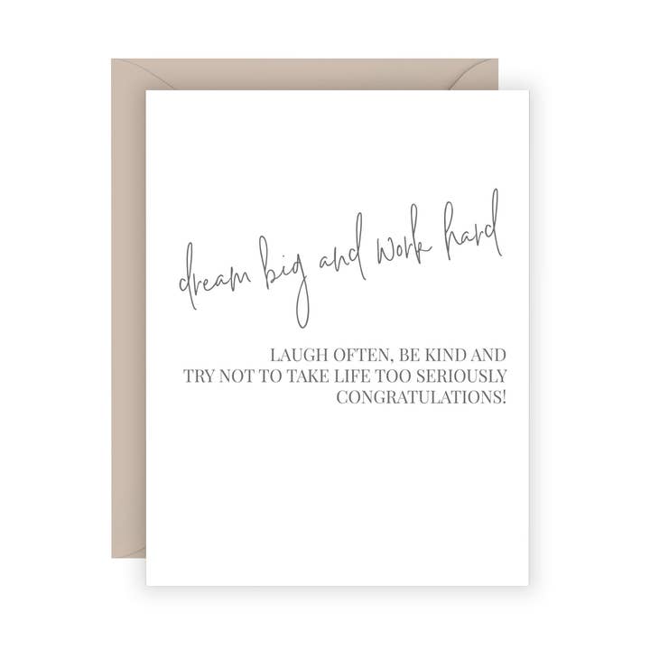 Rêve Big Card pour la vente par Carina Paper Co.