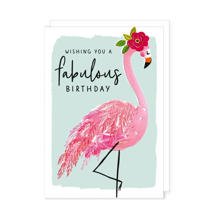 Te deseo un cumpleaños fabuloso - Pink Flamingo para venta al por mayor de Rosanna Rossi