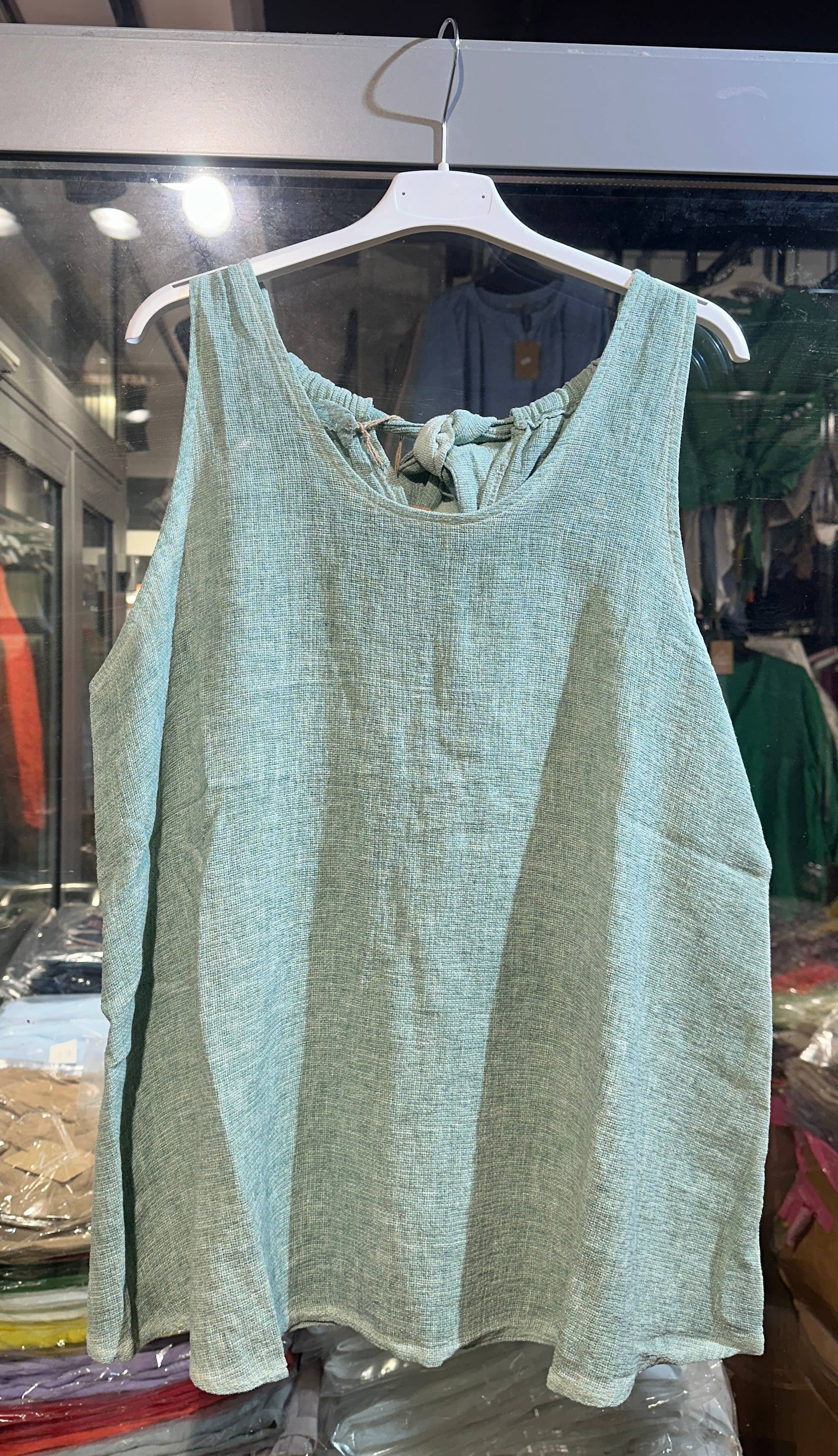 LÉA & LUC - Vente Débardeur – femme - Débardeur en 50% coton et 50% Lin REF. 916828