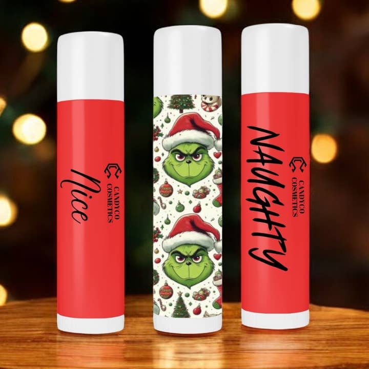 Christmas green guy lip balm for wholesale by The Candy Collections