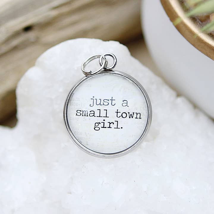 Small Town Girl Round Charm for wholesale by Jennifer Dahl Designs LLC