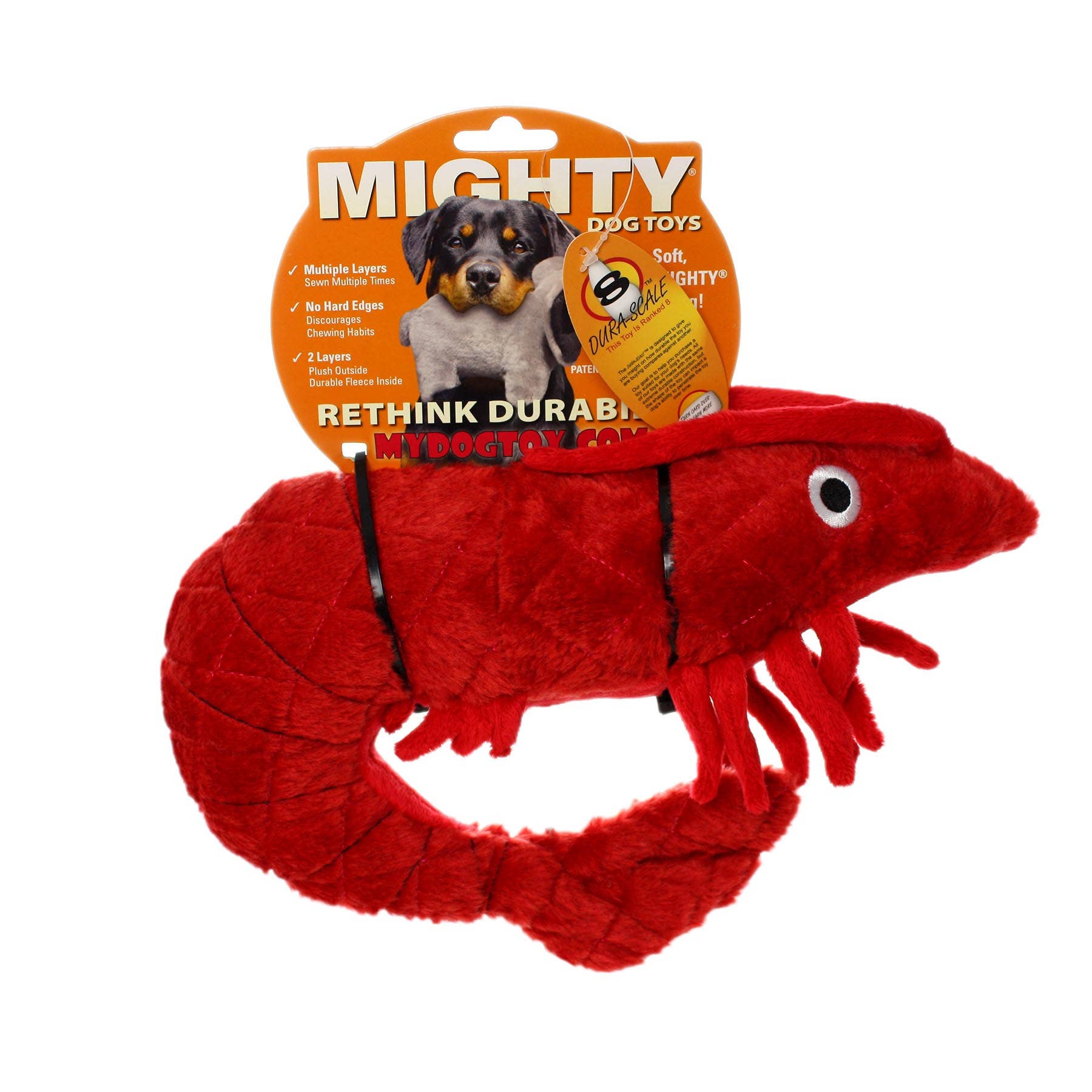 Tuffy Dog Toys - VIP Products - Wholesale Pet Squeaky Toy - Dog - Mighty Ocean Prawn, Plush, Squeaky Dog Toy6