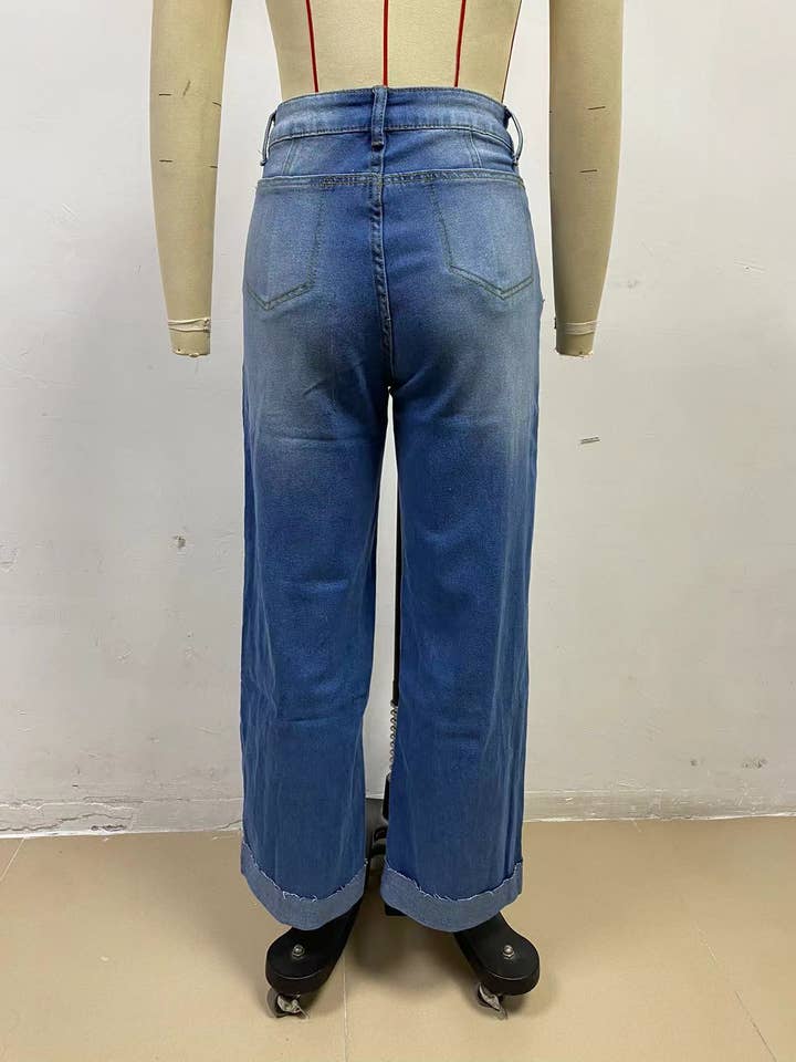 Hope & Sunshine - Vente Jean – femme - Jean décontracté à jambe droite extensible11