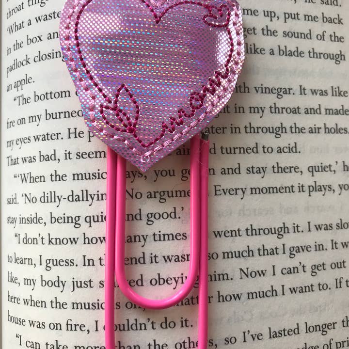 I Love Books and Bows – Großhandel Lesezeichen – Große Büroklammer-Lesezeichen - Mama Herz