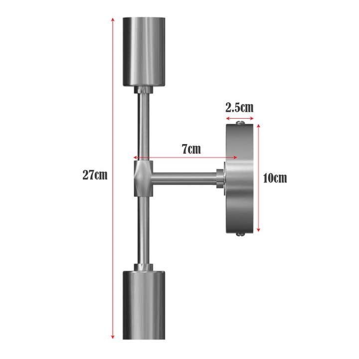 Ledsone - Vente Appliques - Applique Murale Moderne Minimaliste à 2 Lumières pour Salle de Bain~55931