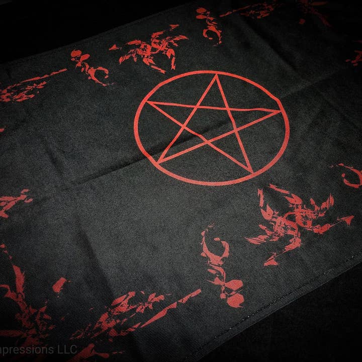 Goetic Impressions - Wholesale Tapestry/Textile - Satanic Pentagram Altar Cloth2