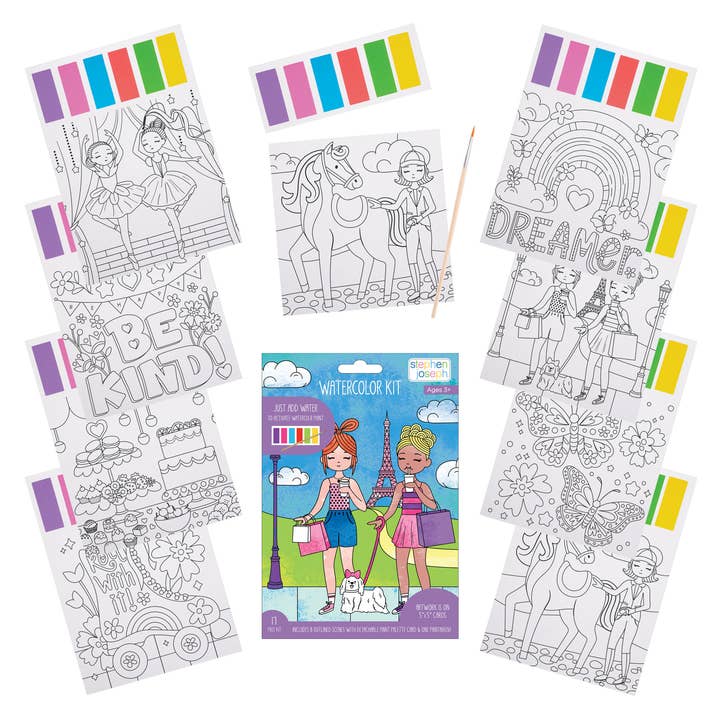 Watercolor Art Kit for wholesale by Stephen Joseph Gifts