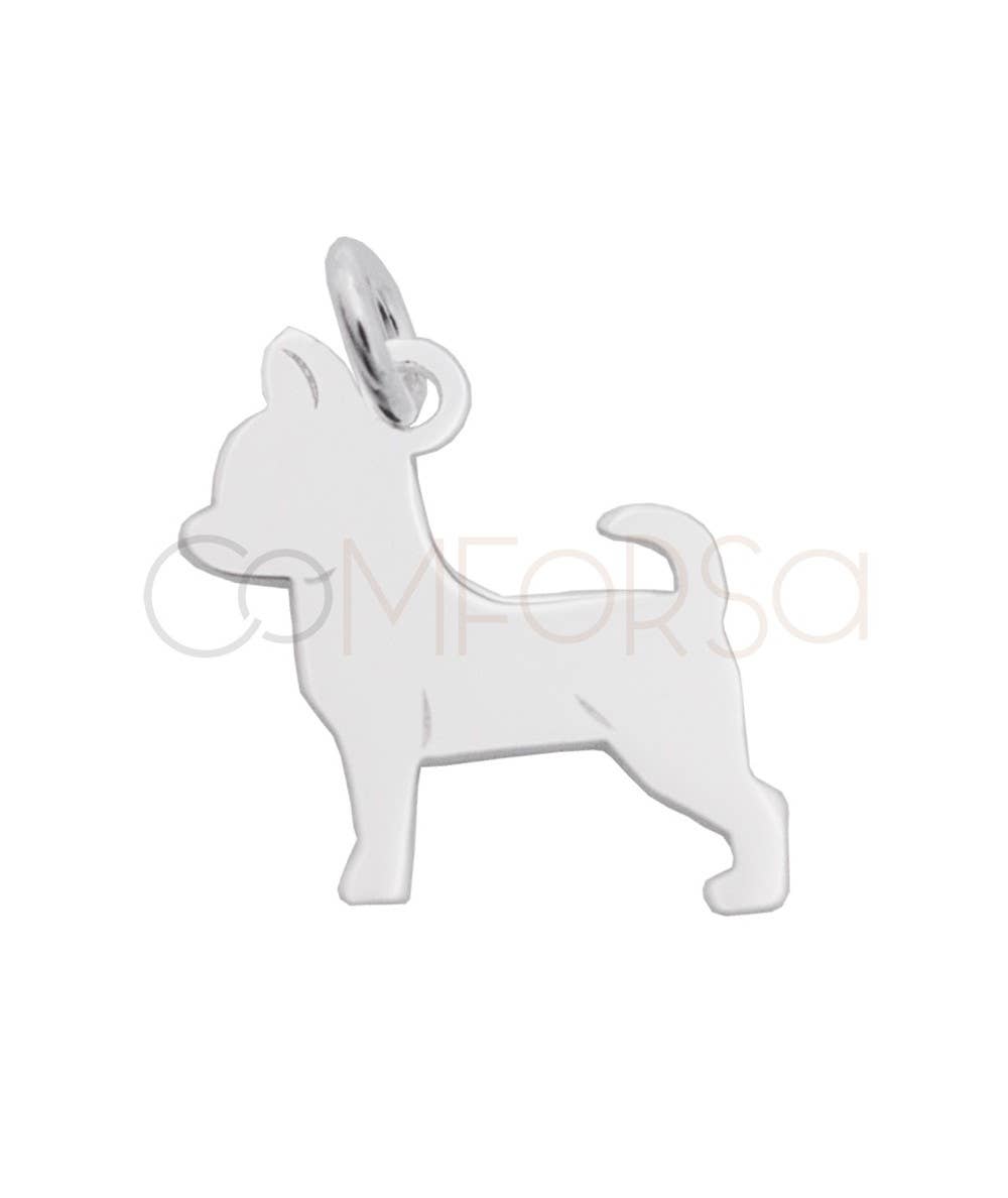 COM FORSA SL - Wholesale Individual Charm/Pendant - Sterling Silver 925 Chihuahua Dog Pendant 12 X 15Mm1